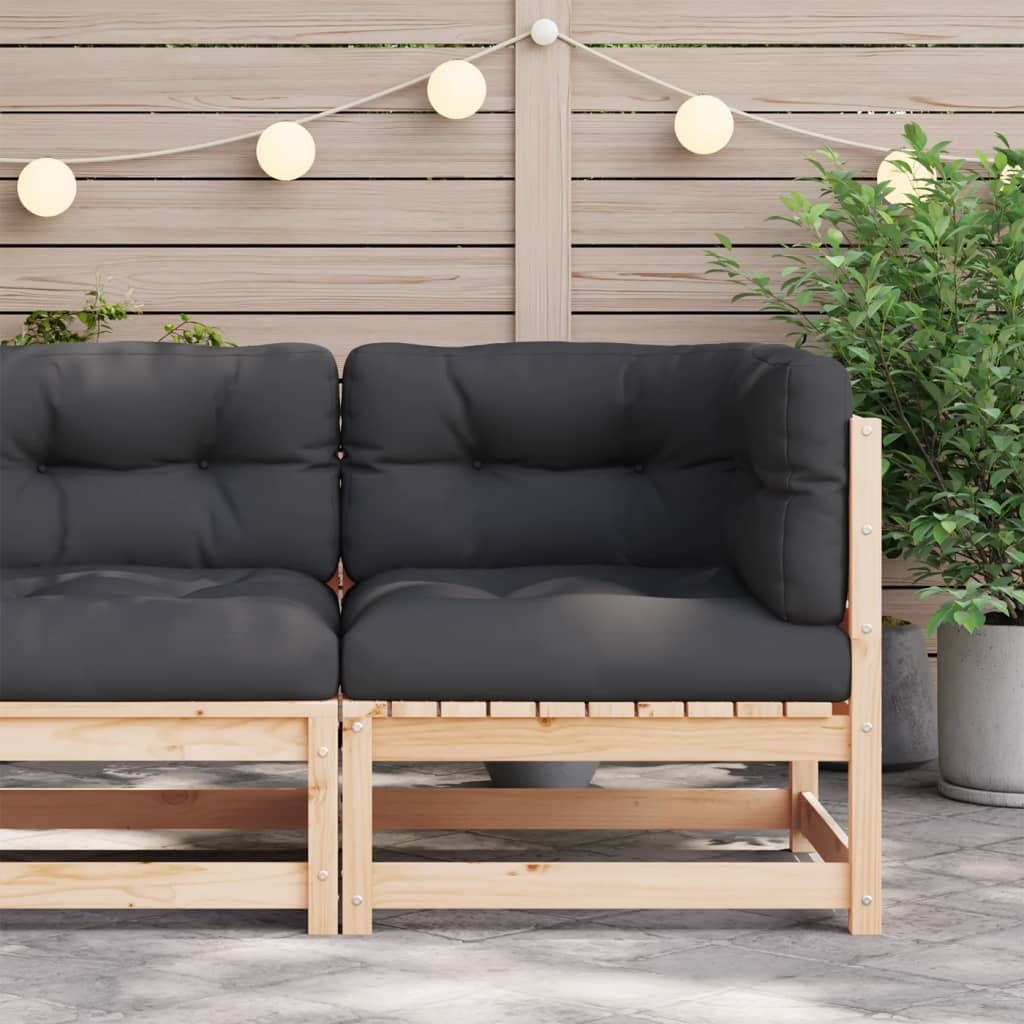 vidaXL Patio Sofa Corner with Cushions Solid Wood Pine-1