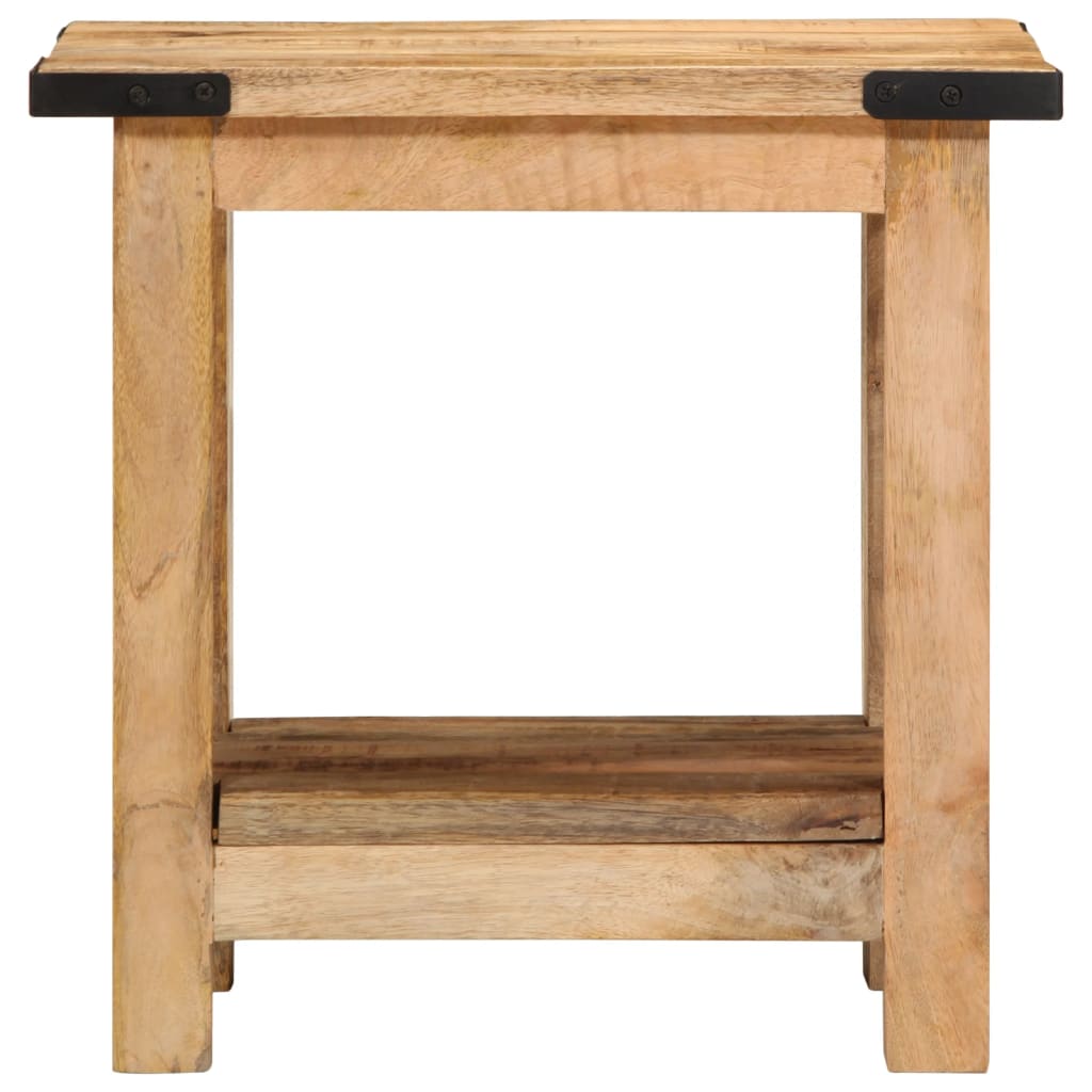 vidaXL Side Table 15.7"x11.8"x15.7" Solid Rough Wood Mango-1