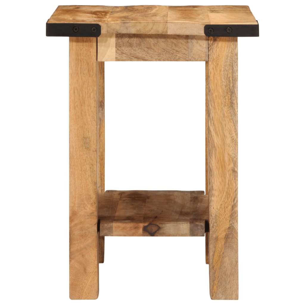 vidaXL Side Table 15.7"x11.8"x15.7" Solid Rough Wood Mango-2