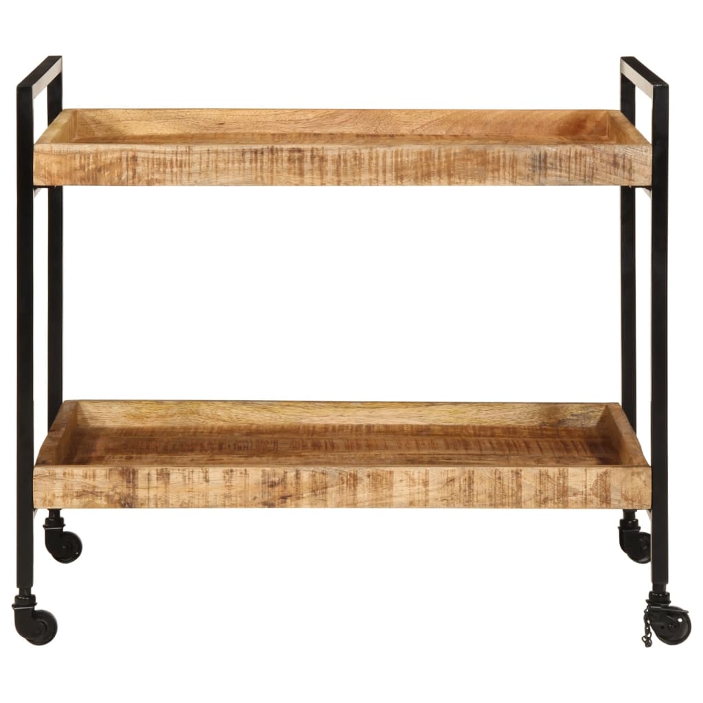 vidaXL Kitchen Trolley 31.5"x21.7"x27.6" Solid Rough Wood Mango-1