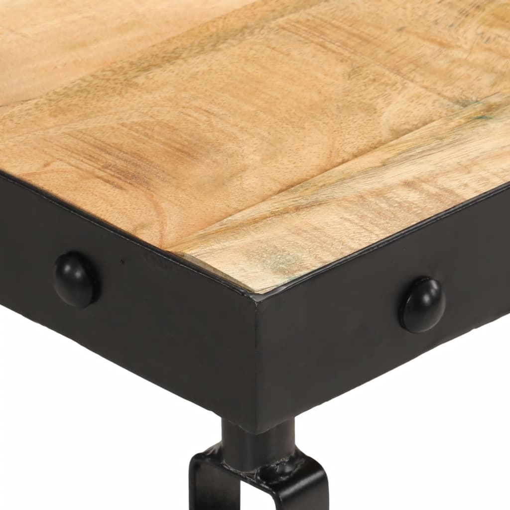 vidaXL Coffee Table with Wheels Furniture Living Room Solid Reclaimed Wood-3