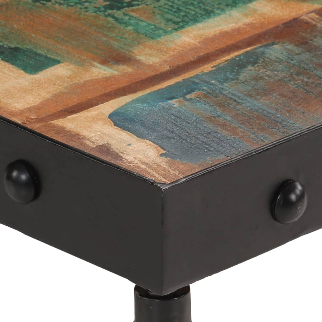 vidaXL Coffee Table with Wheels Furniture Living Room Solid Reclaimed Wood-8