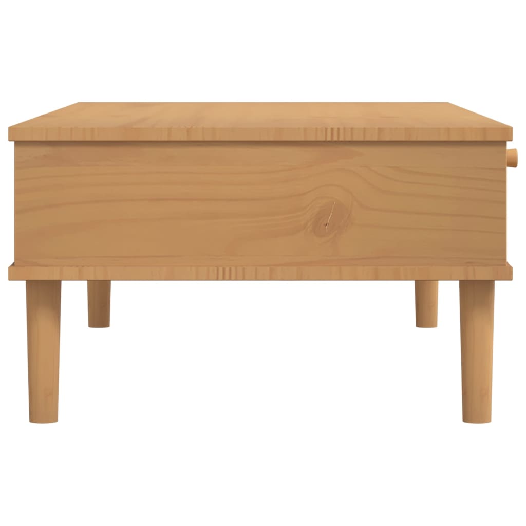 vidaXL Coffee Table Accent Storage Side Table SENJA Rattan Look Solid Wood-13