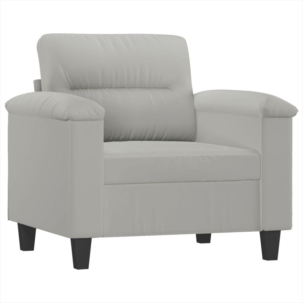 vidaXL Sofa Chair Upholstered Club Armchair for Living Room Microfiber Fabric-12