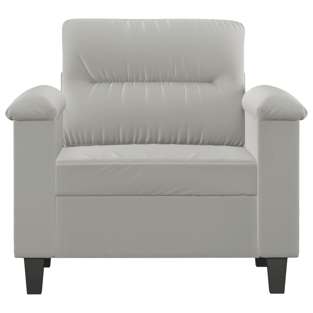 vidaXL Sofa Chair Upholstered Club Armchair for Living Room Microfiber Fabric-16