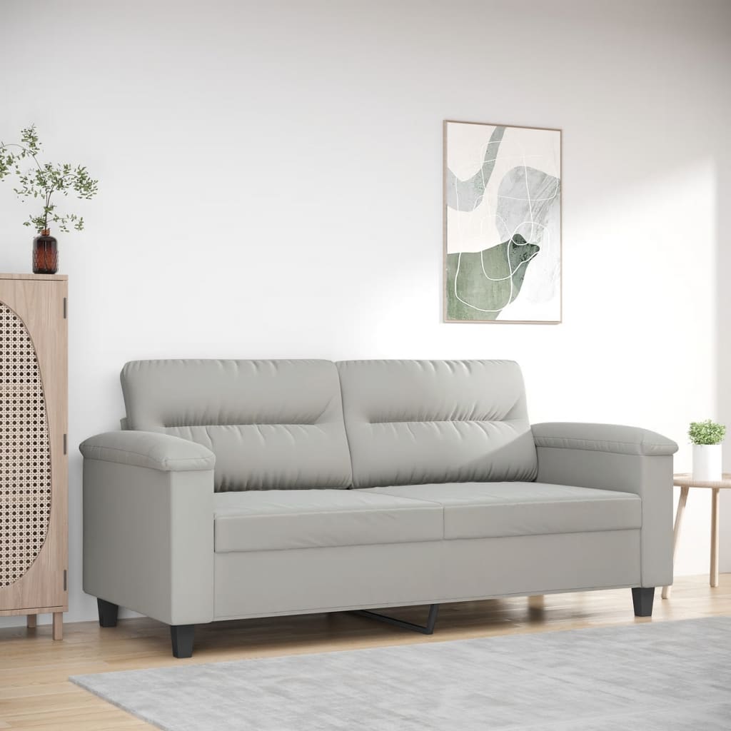 vidaXL Sofa Chair Upholstered Club Armchair for Living Room Microfiber Fabric-21