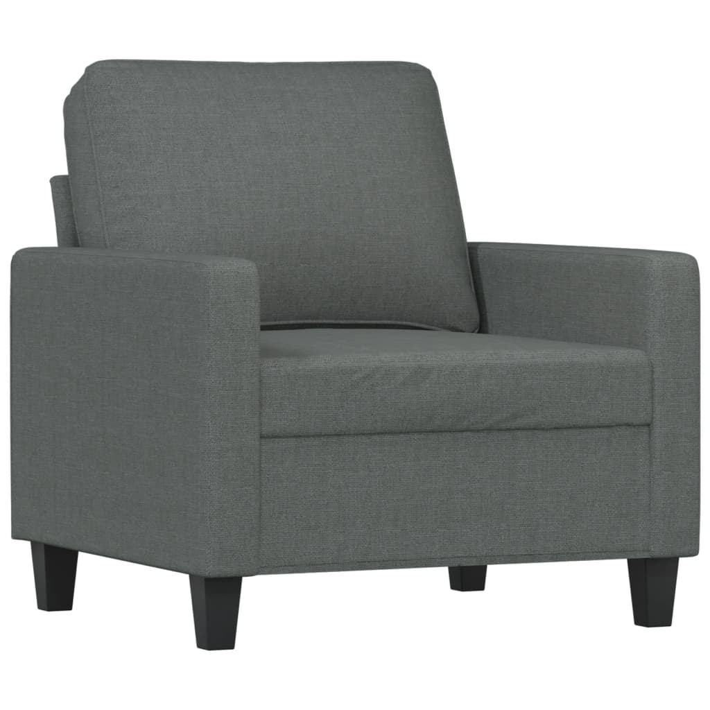 vidaXL Sofa Chair Upholstered Accent Armchair Sofa Comfort Dark Gray Fabric-7