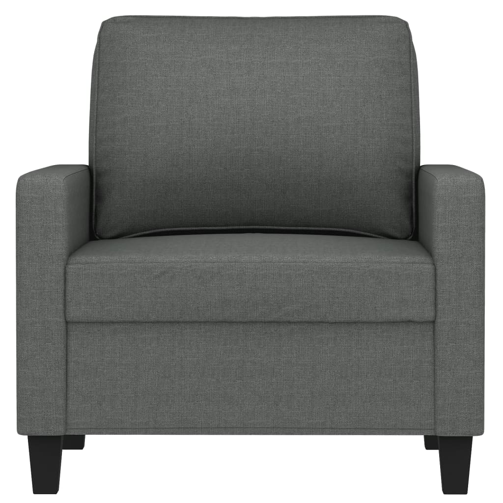 vidaXL Sofa Chair Upholstered Accent Armchair Sofa Comfort Dark Gray Fabric-25