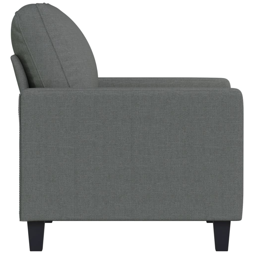 vidaXL Sofa Chair Upholstered Accent Armchair Sofa Comfort Dark Gray Fabric-31