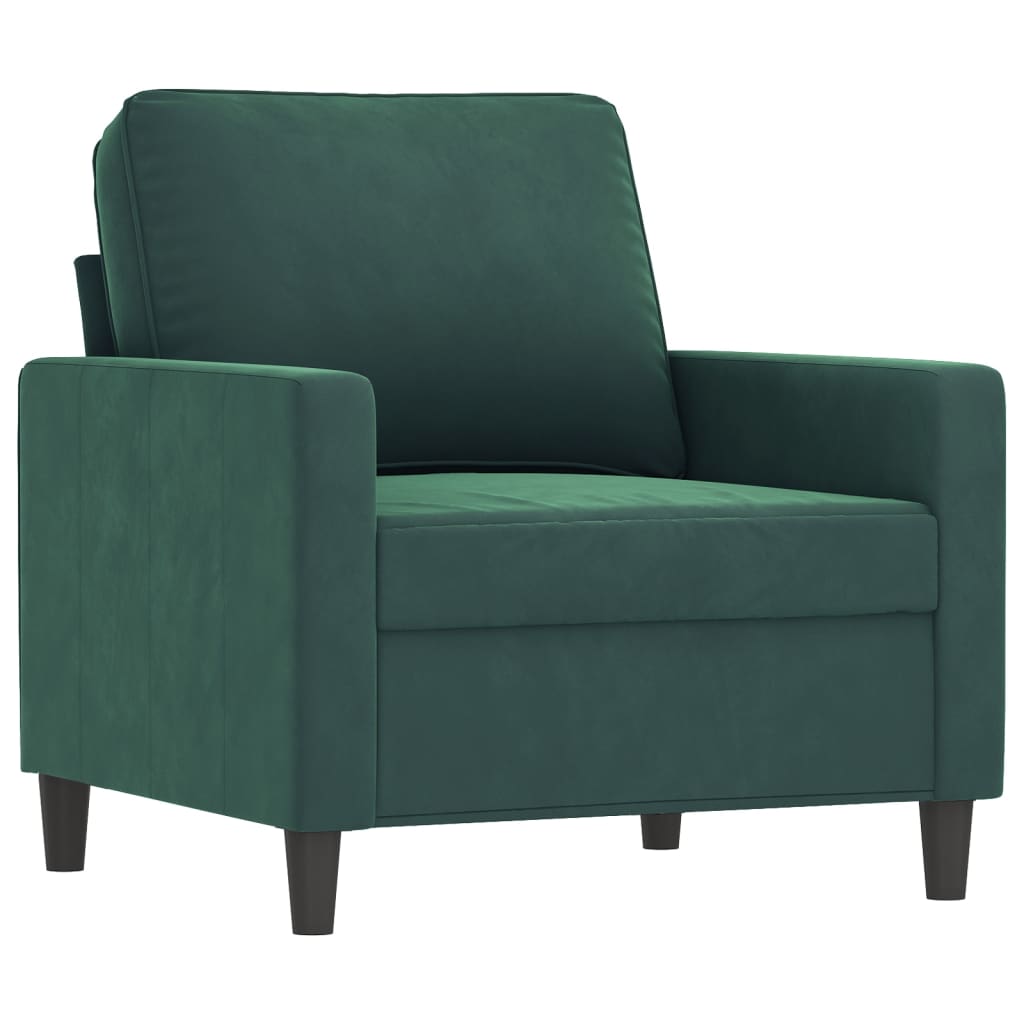 vidaXL Sofa Chair Upholstered Accent Armchair Sofa Comfort Light Gray Velvet-49