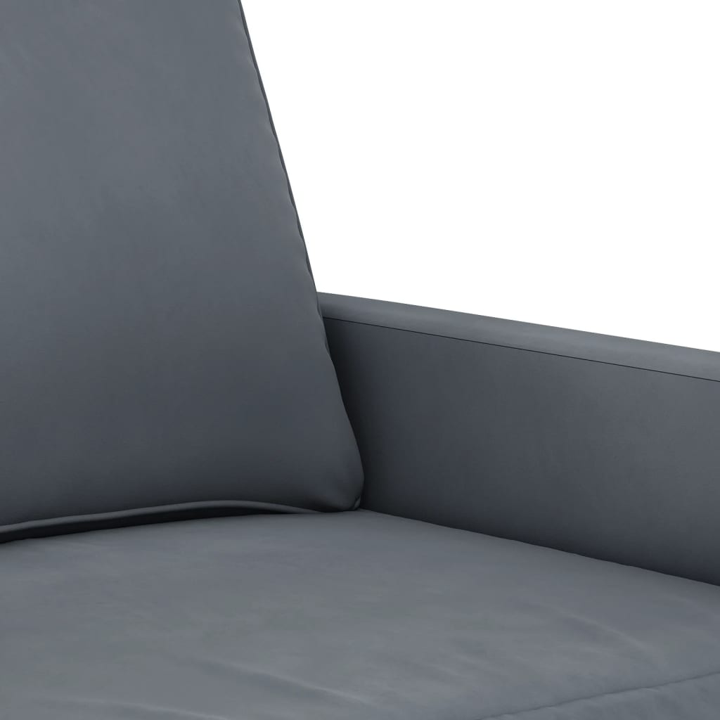 vidaXL Sofa Chair Upholstered Accent Armchair Sofa Comfort Light Gray Velvet-17