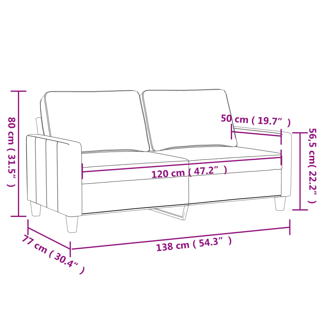 vidaXL Sofa Chair Upholstered Accent Armchair Sofa Comfort Light Gray Velvet-41