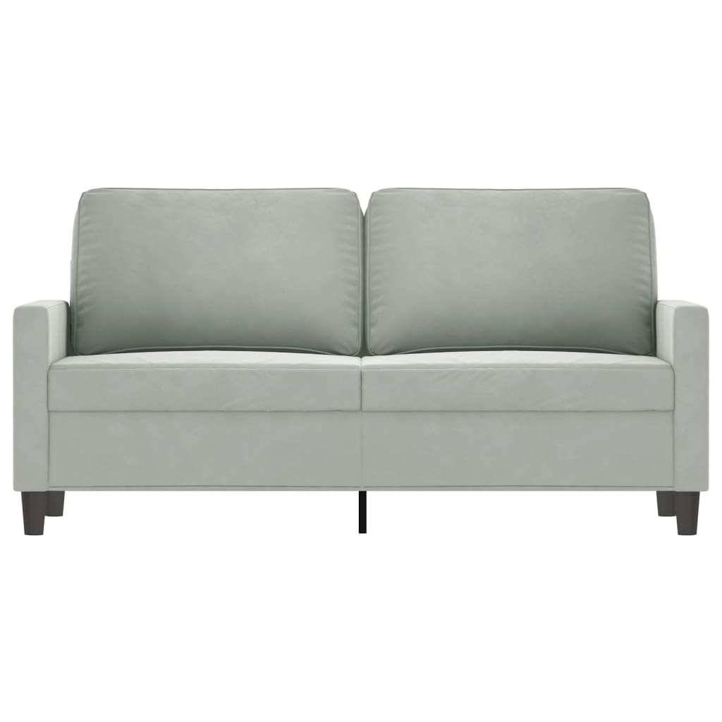 vidaXL Sofa Chair Upholstered Accent Armchair Sofa Comfort Light Gray Velvet-43