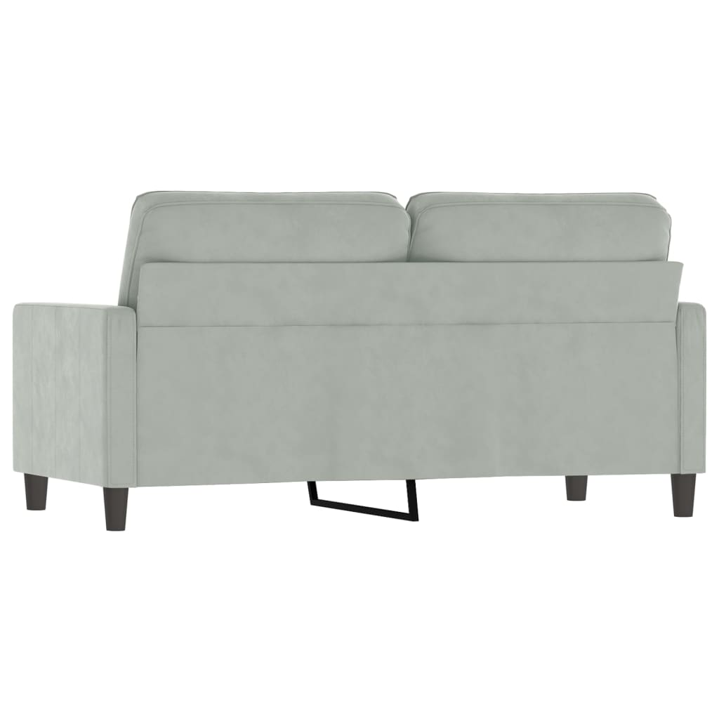 vidaXL Sofa Chair Upholstered Accent Armchair Sofa Comfort Light Gray Velvet-59