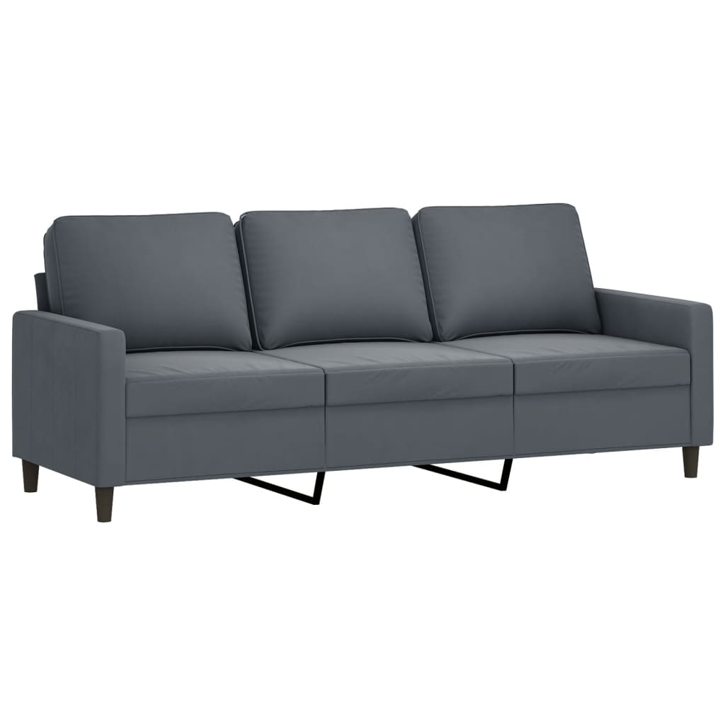 vidaXL Sofa Chair Upholstered Accent Armchair Sofa Comfort Light Gray Velvet-5