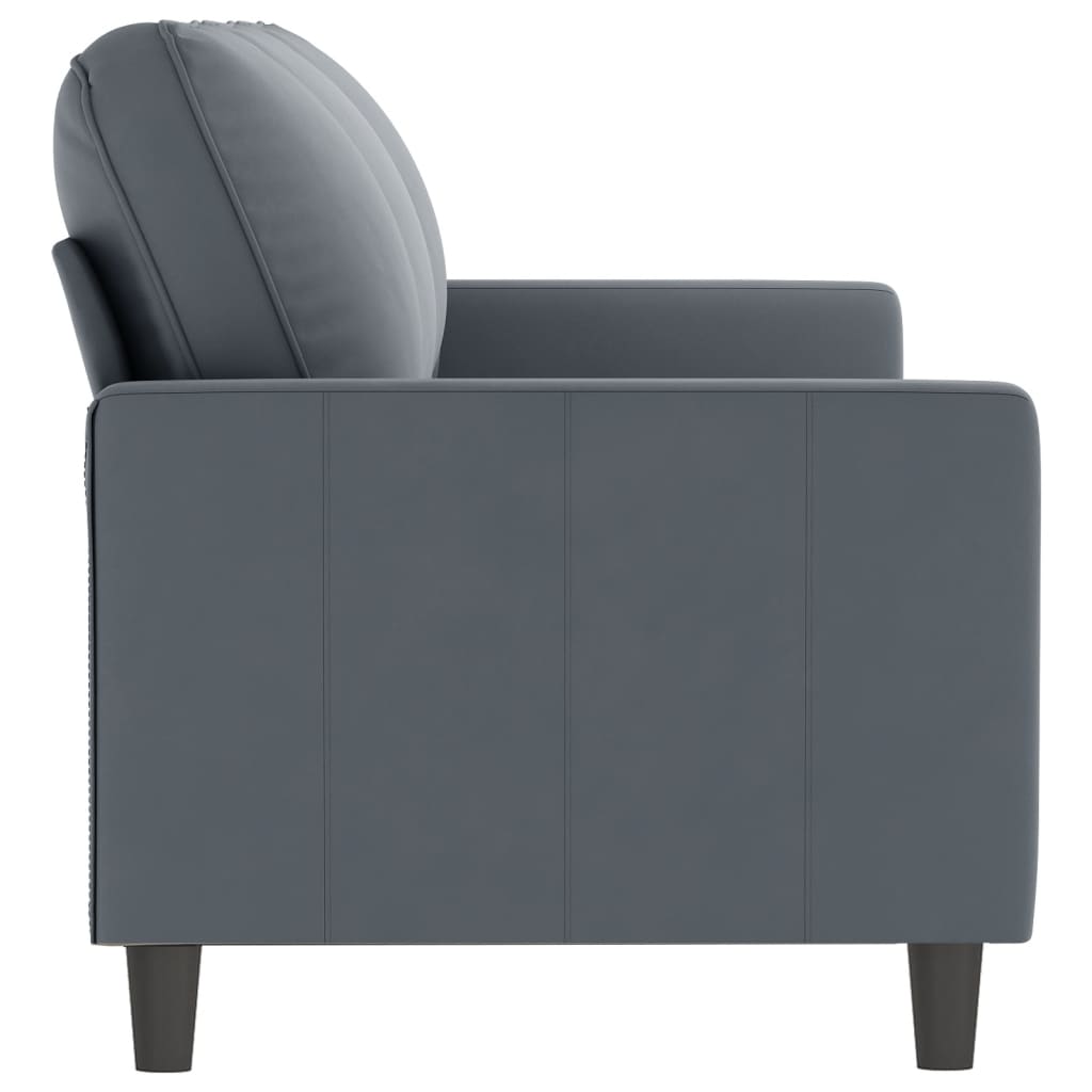 vidaXL Sofa Chair Upholstered Accent Armchair Sofa Comfort Light Gray Velvet-29