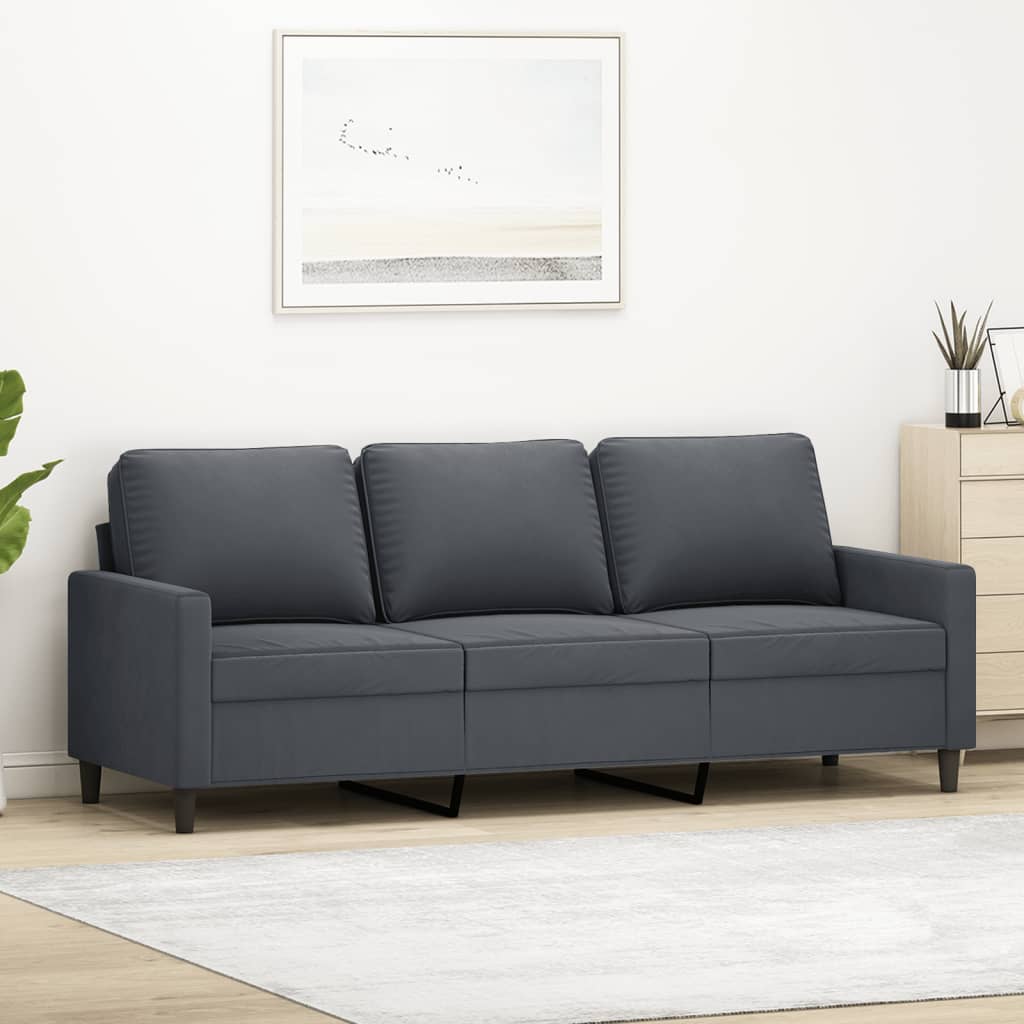 vidaXL Sofa Chair Upholstered Accent Armchair Sofa Comfort Light Gray Velvet-13