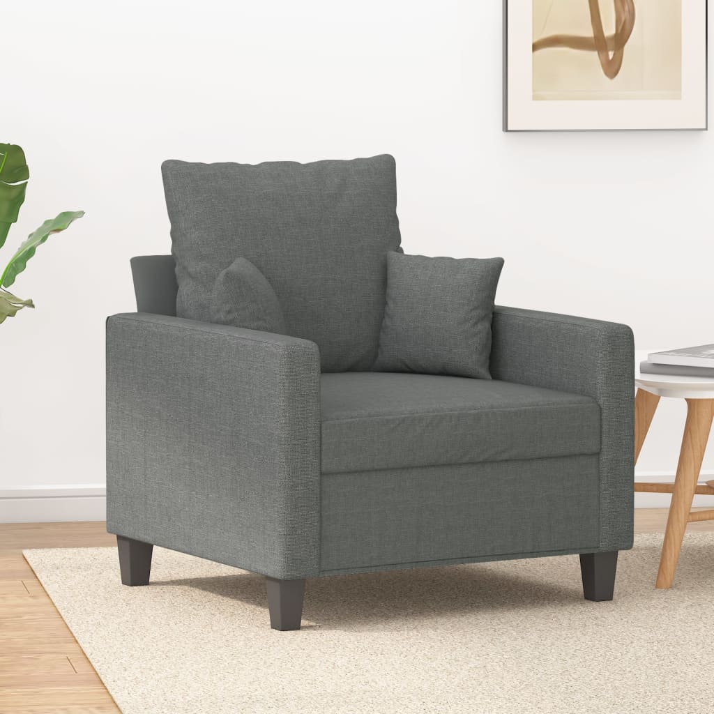 vidaXL Sofa Chair Upholstered Single Sofa Armchair for Living Room Fabric-55