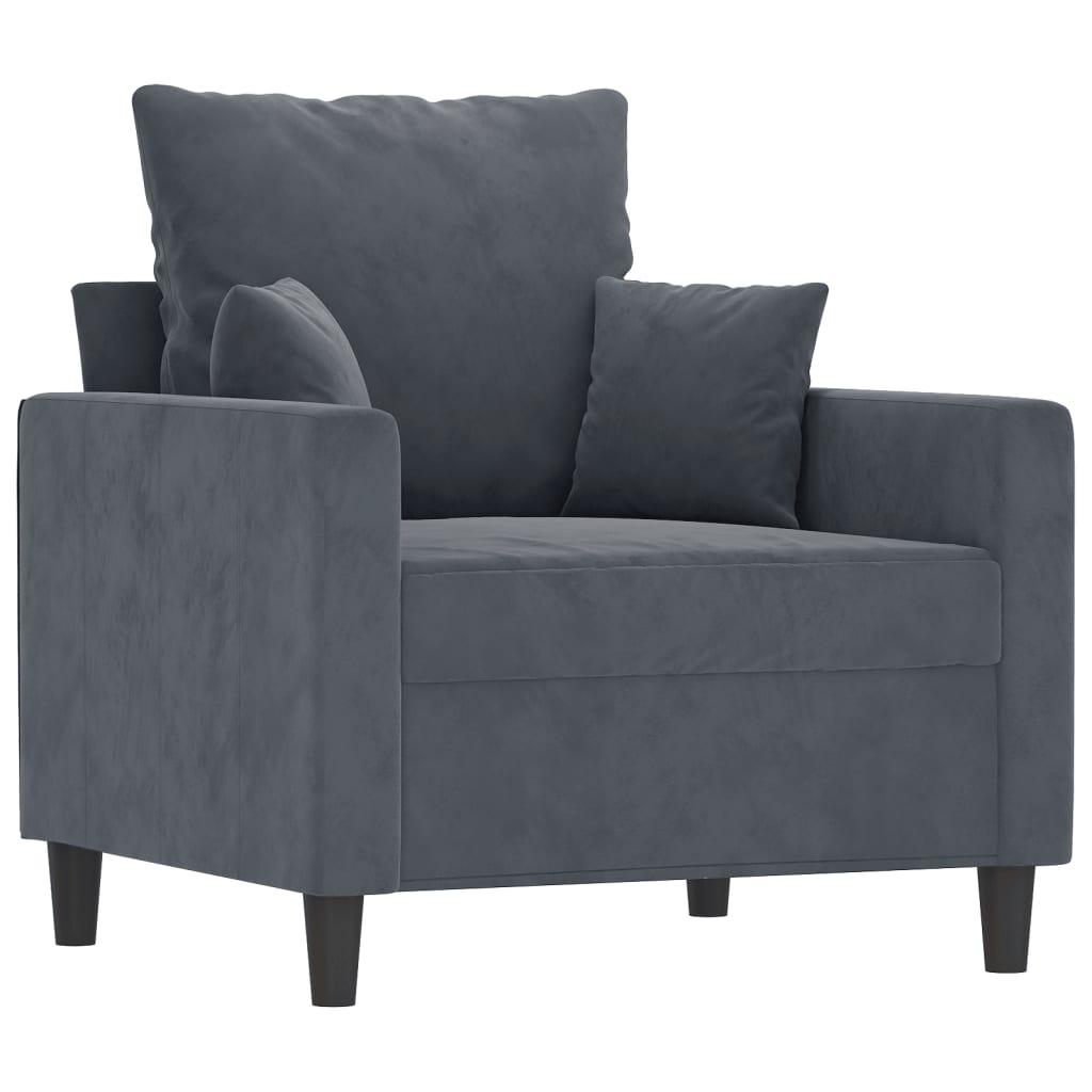 vidaXL Sofa Chair Upholstered Single Sofa Armchair for Living Room Velvet-37