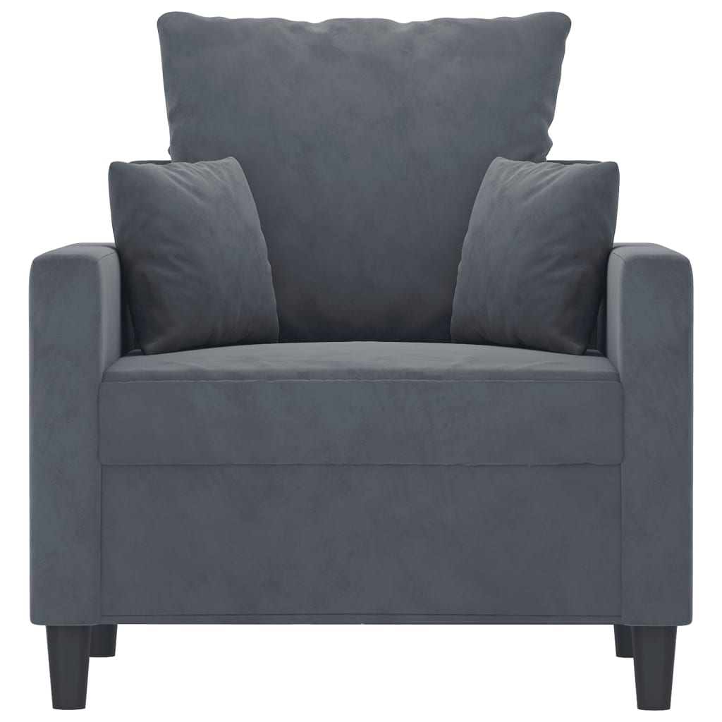 vidaXL Sofa Chair Upholstered Single Sofa Armchair for Living Room Velvet-61