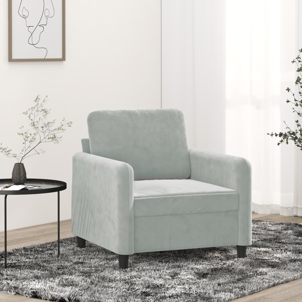 vidaXL Sofa Chair Upholstered Single Sofa Armchair for Living Room Velvet-19