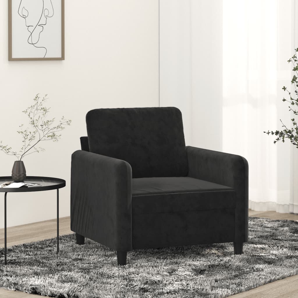 vidaXL Sofa Chair Upholstered Single Sofa Armchair for Living Room Velvet-53