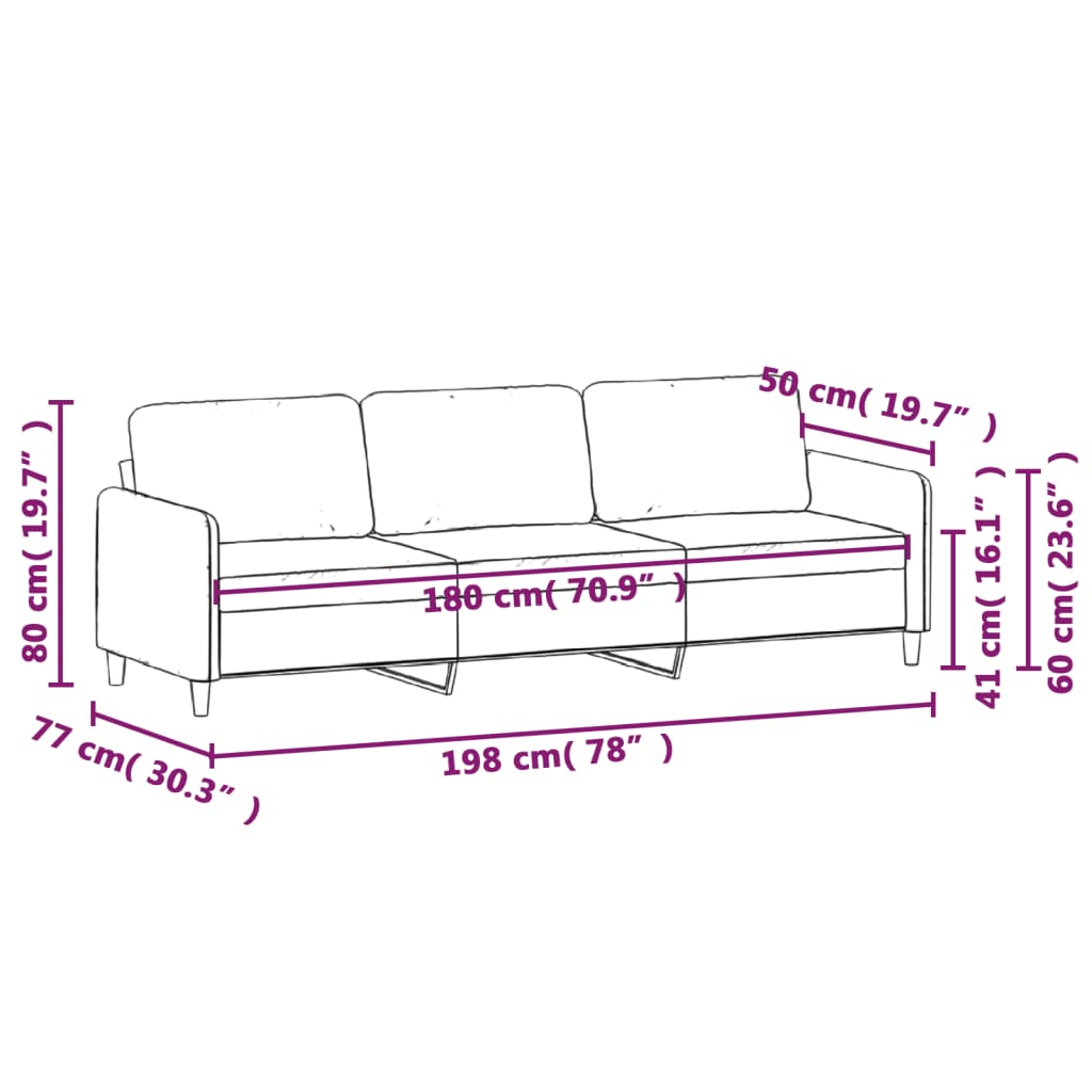 vidaXL Sofa Chair Upholstered Single Sofa Armchair for Living Room Velvet-33