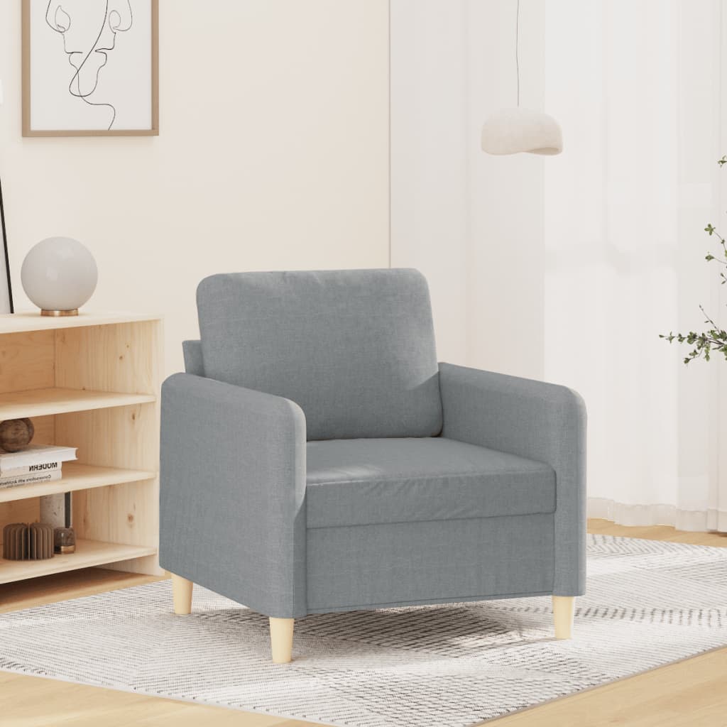 vidaXL Sofa Chair Upholstered Single Sofa Armchair for Living Room Fabric-40