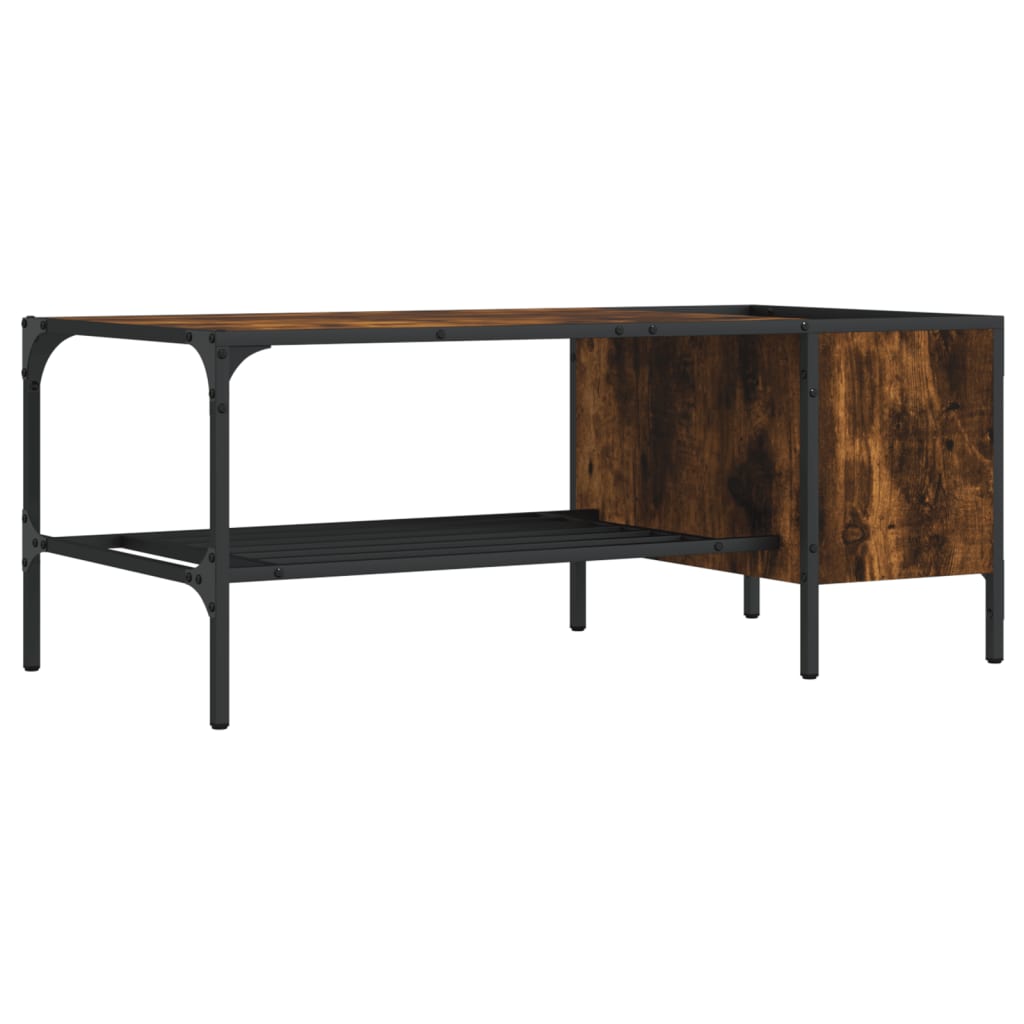 vidaXL Coffee Table with Rack Accent Side End Desk Furniture Engineered Wood-3