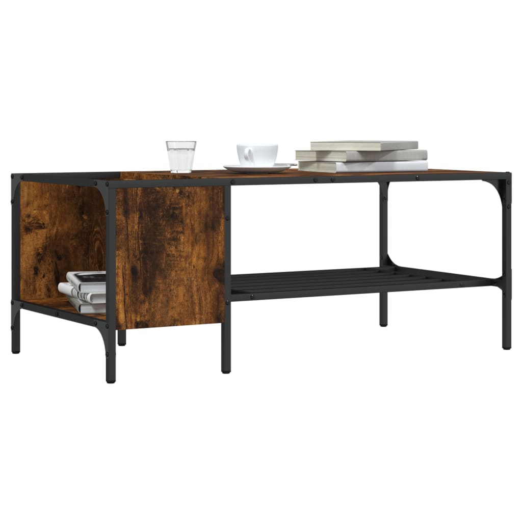 vidaXL Coffee Table with Rack Accent Side End Desk Furniture Engineered Wood-18