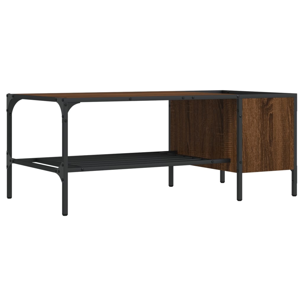 vidaXL Coffee Table with Rack Accent Side End Desk Furniture Engineered Wood-10