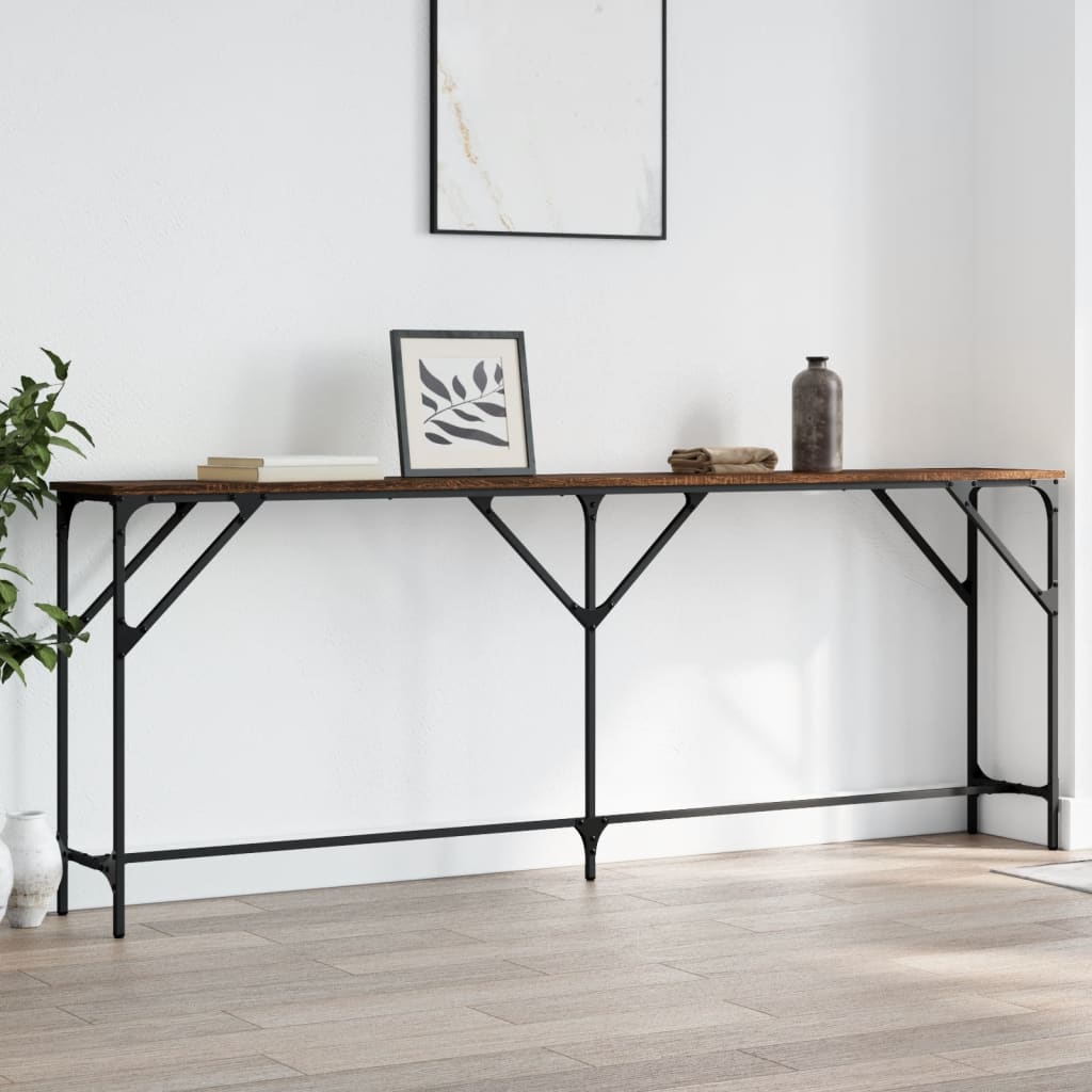 vidaXL Console Table Storage Side Sofa Desk for Living Room Engineered Wood-34