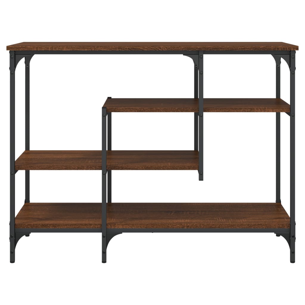 vidaXL Console Table with Shelves Behind Sofa Entry Desk Living Room Furniture-4