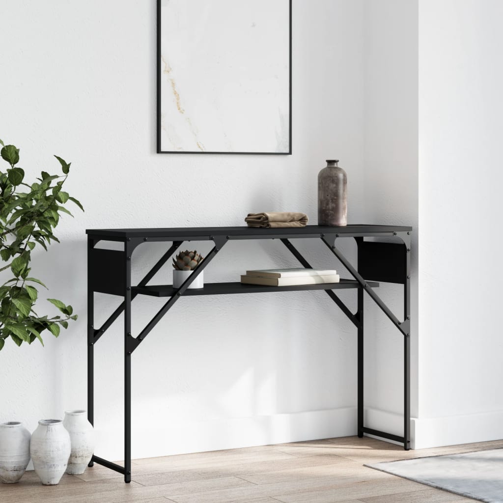 vidaXL Console Table with Shelf Behind Sofa Desk Furniture Engineered Wood-7