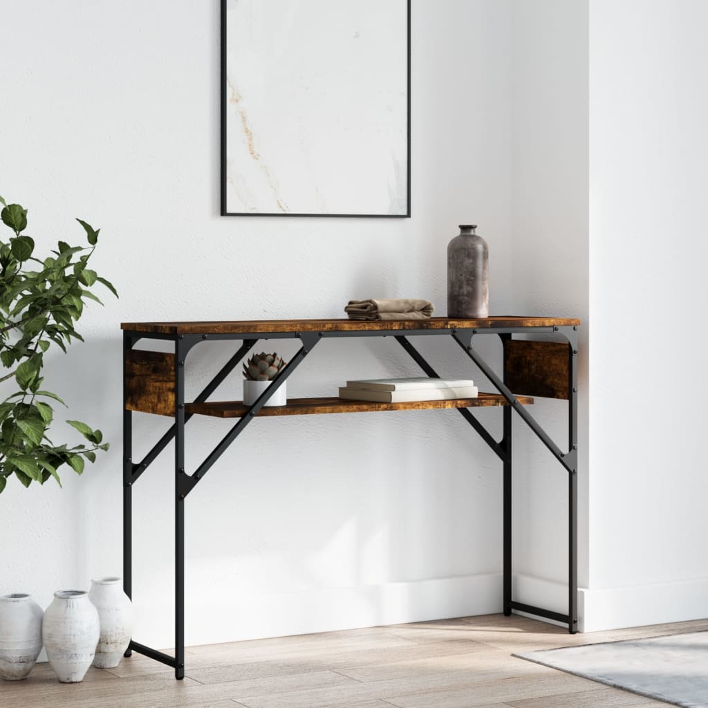 vidaXL Console Table with Shelf Behind Sofa Desk Furniture Engineered Wood-36