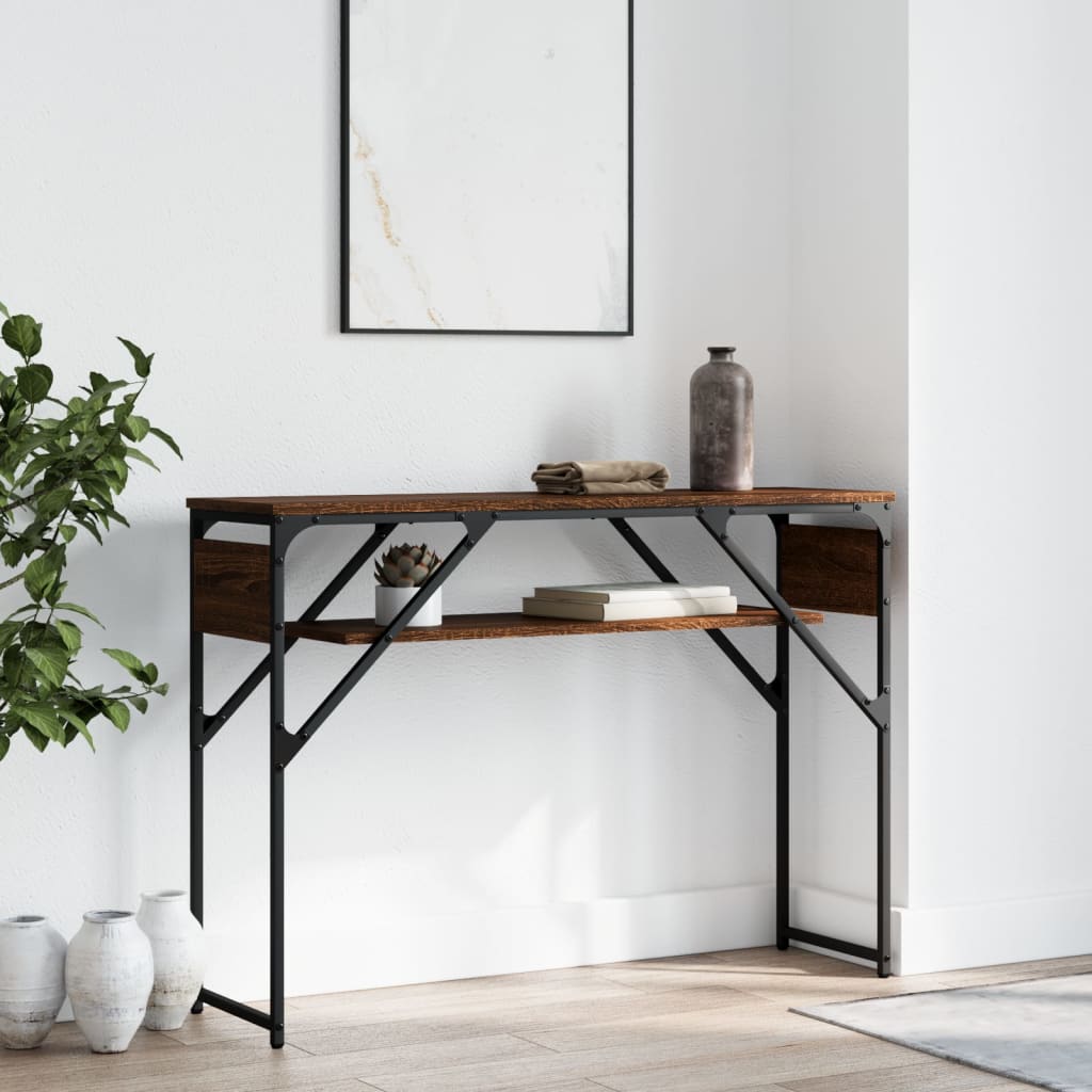 vidaXL Console Table with Shelf Behind Sofa Desk Furniture Engineered Wood-47