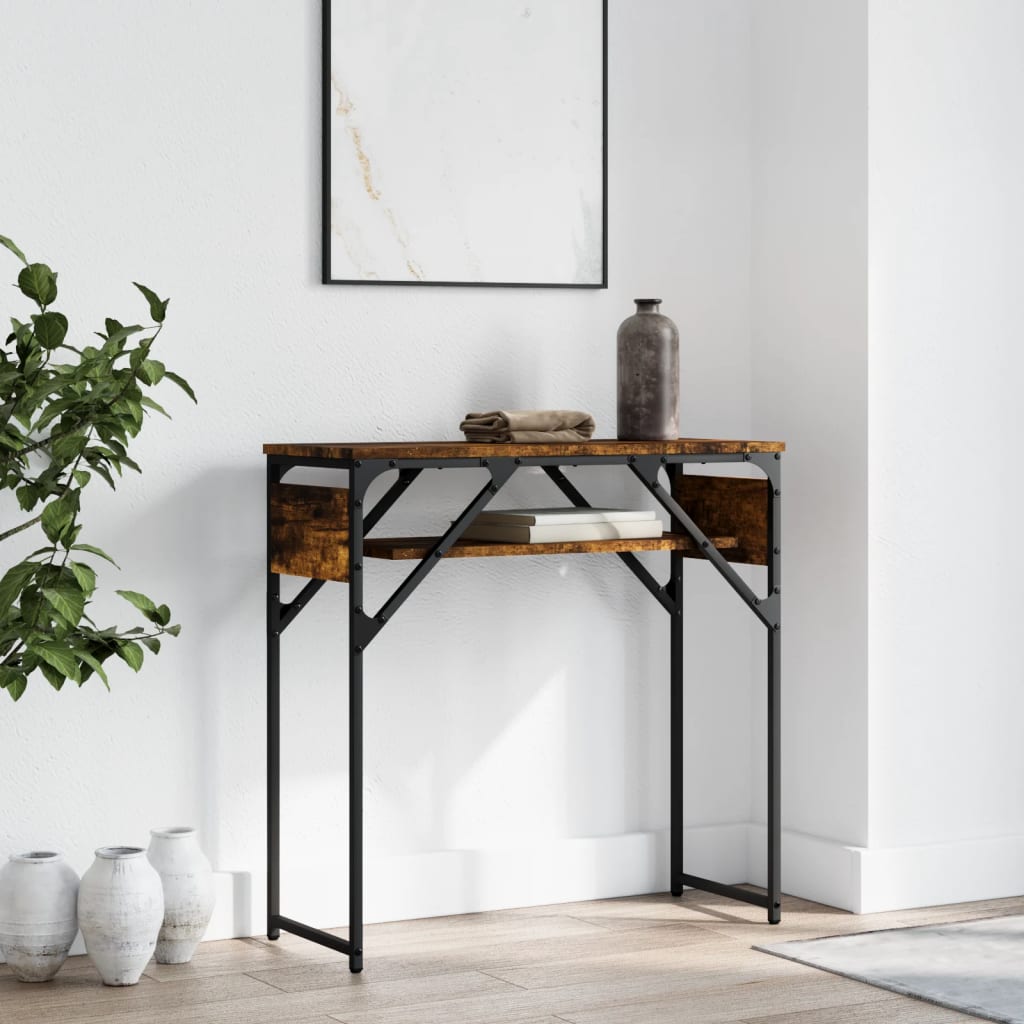 vidaXL Console Table with Shelf Behind Sofa Desk Furniture Engineered Wood-20