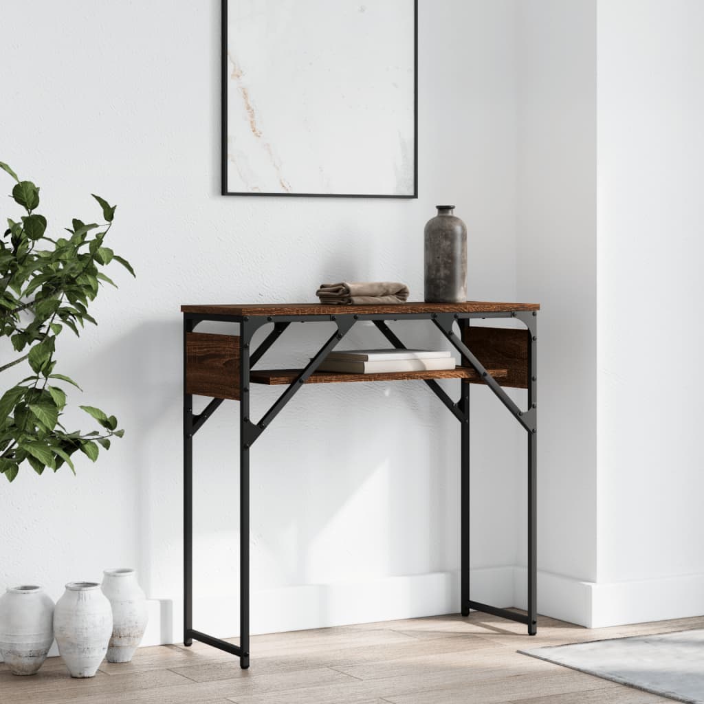 vidaXL Console Table with Shelf Behind Sofa Desk Furniture Engineered Wood-14