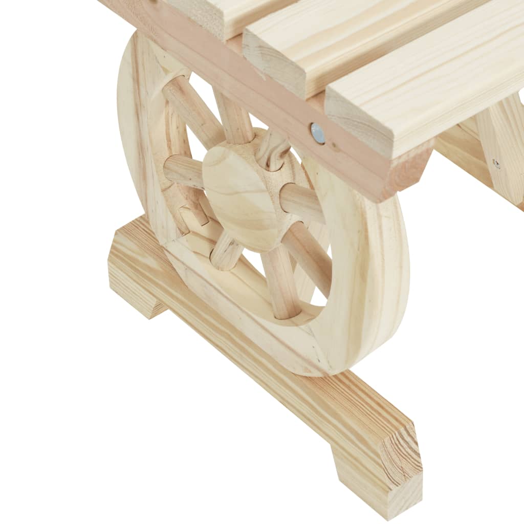 vidaXL Patio Benches 2 pcs Solid Wood Fir-6