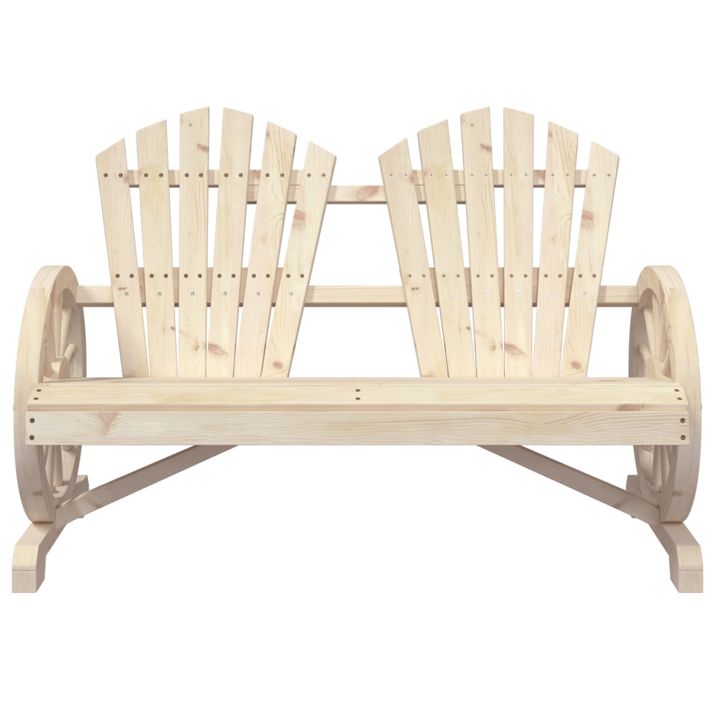 vidaXL Patio Adirondack Chair 2-Seater Solid Wood Fir-4