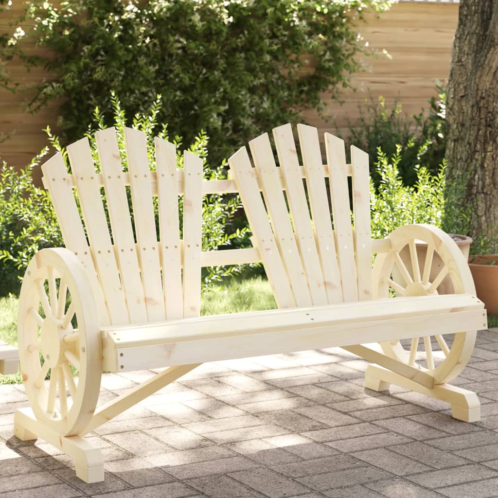 vidaXL Patio Adirondack Chair 2-Seater Solid Wood Fir-0