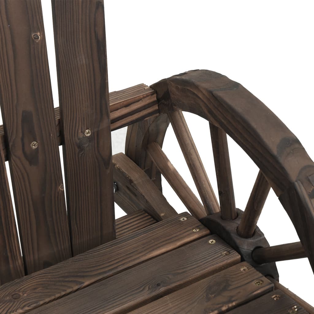 vidaXL Patio Adirondack Chair 2-Seater Solid Wood Fir-7