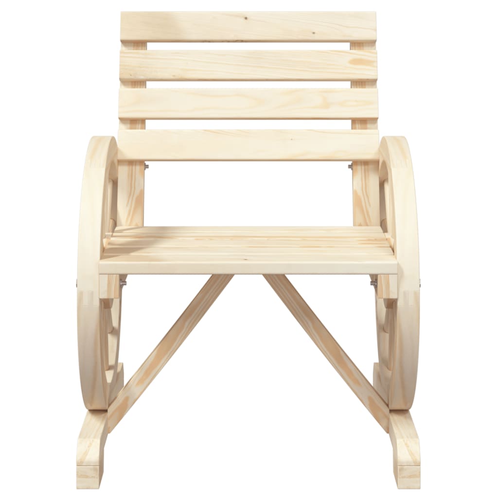 vidaXL Patio Chair 22.8"x22.8"x30.9" Solid Wood Fir-4