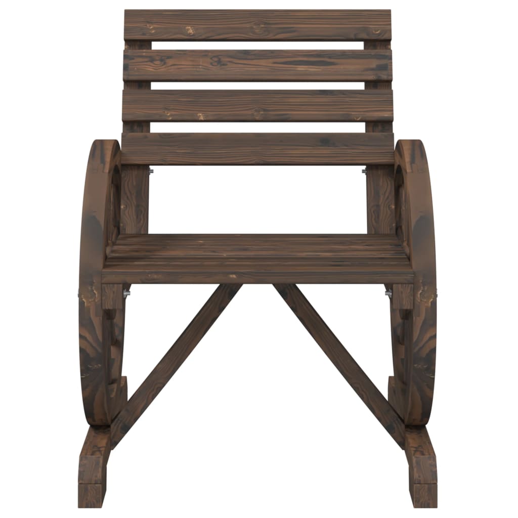 vidaXL Patio Chair 22.8"x22.8"x30.9" Solid Wood Fir-4