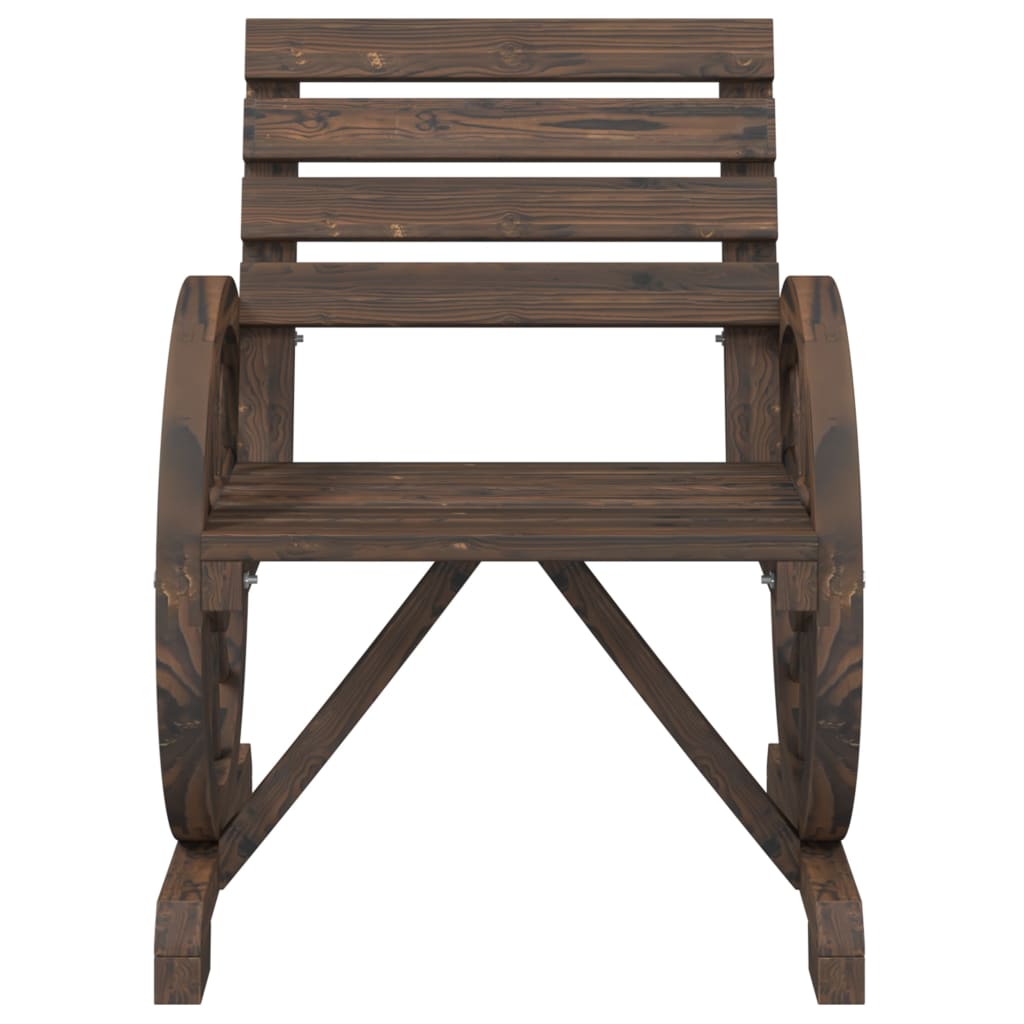 vidaXL Patio Chairs 2 pcs 22.8"x22.8"x30.9" Solid Wood Fir-5