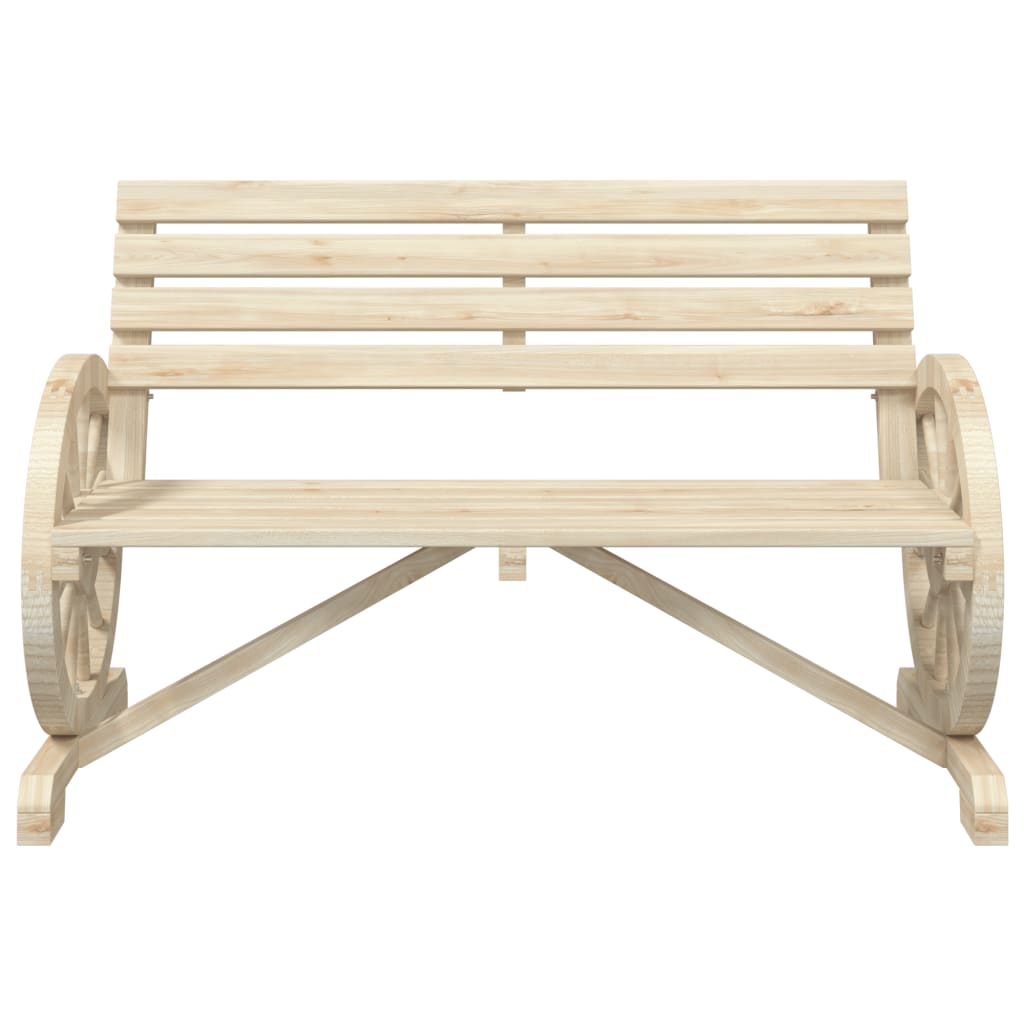 vidaXL Patio Bench 2-Seater Solid Wood Fir-4