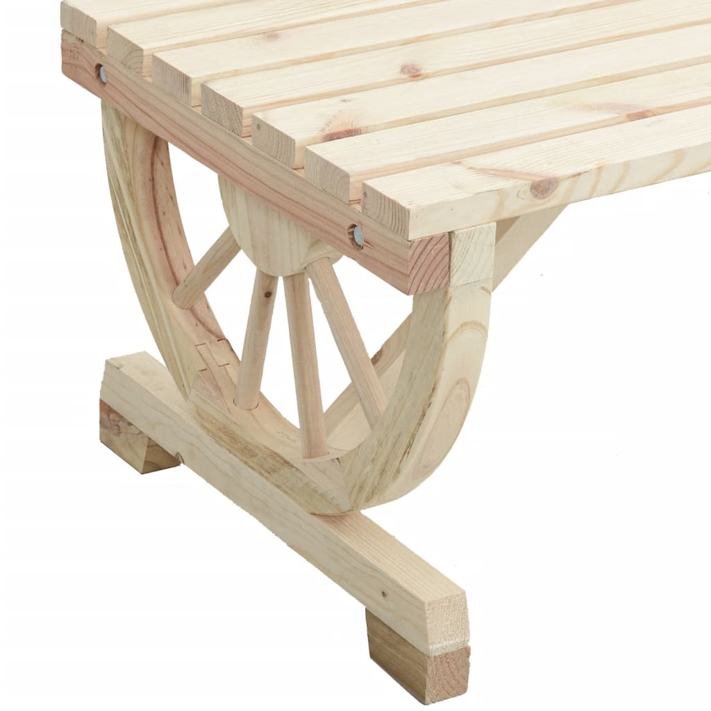 vidaXL Patio Bench 2-Seater Solid Wood Fir-7