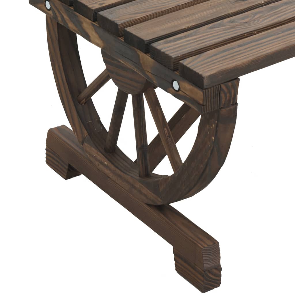 vidaXL Patio Table 35.4"x19.7"x15.7" Solid Wood Fir-7