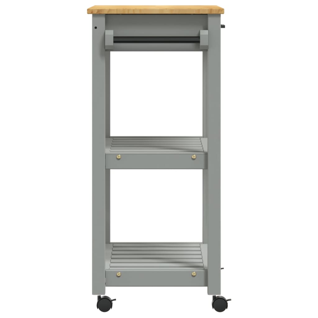 vidaXL Kitchen Trolley MONZA 23.6"x15.7"x35.4" Solid Wood Pine-5