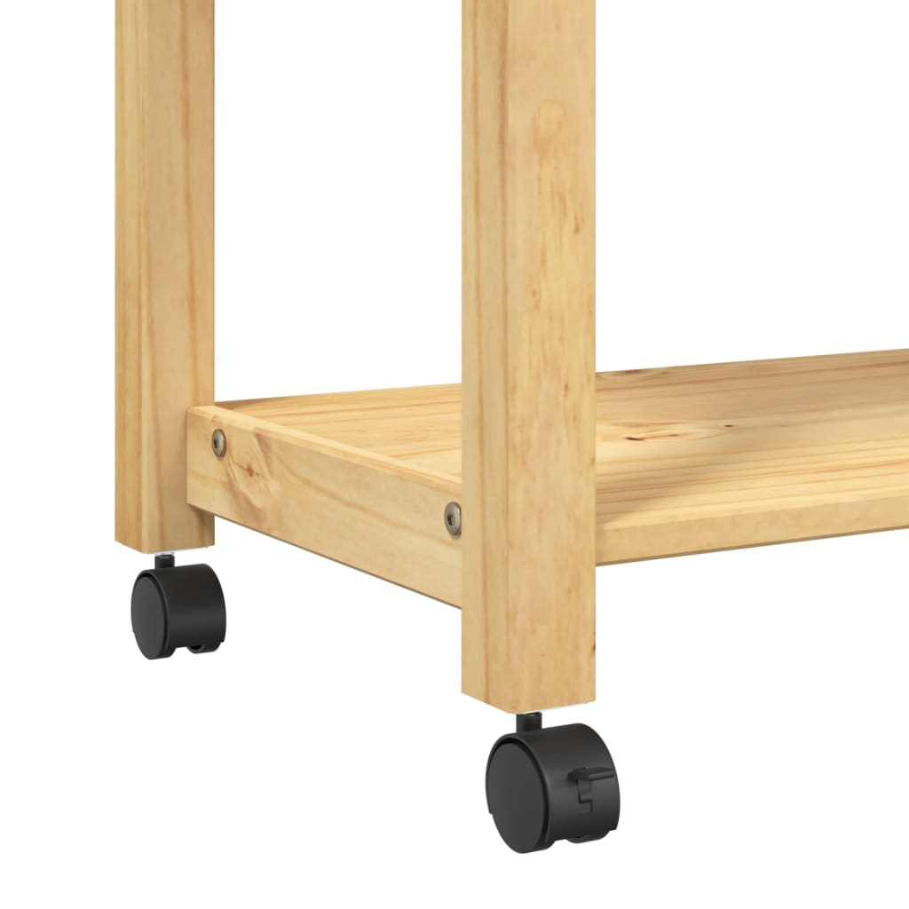 vidaXL Kitchen Trolley MONZA 23.6"x15.7"x35.4" Solid Wood Pine-7